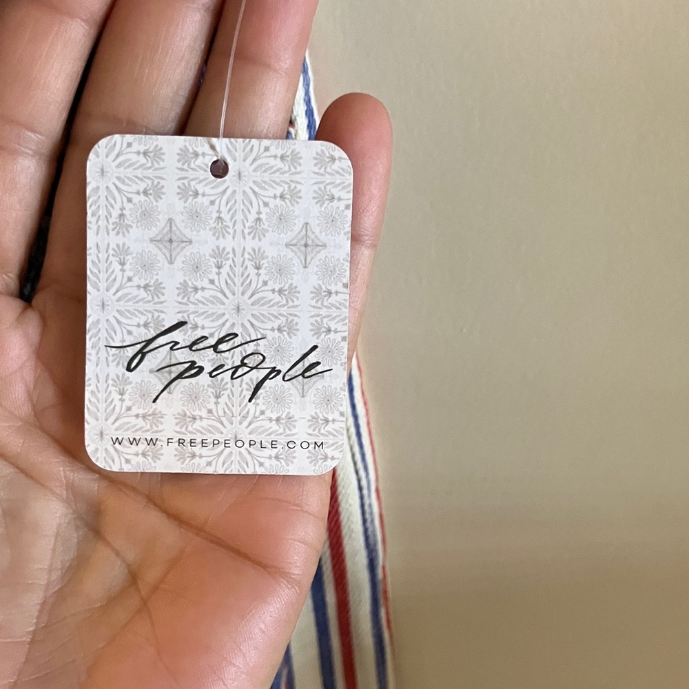 Free People Blue Patchwork Denim Overalls with Americana Panels - Picture 6 of 14